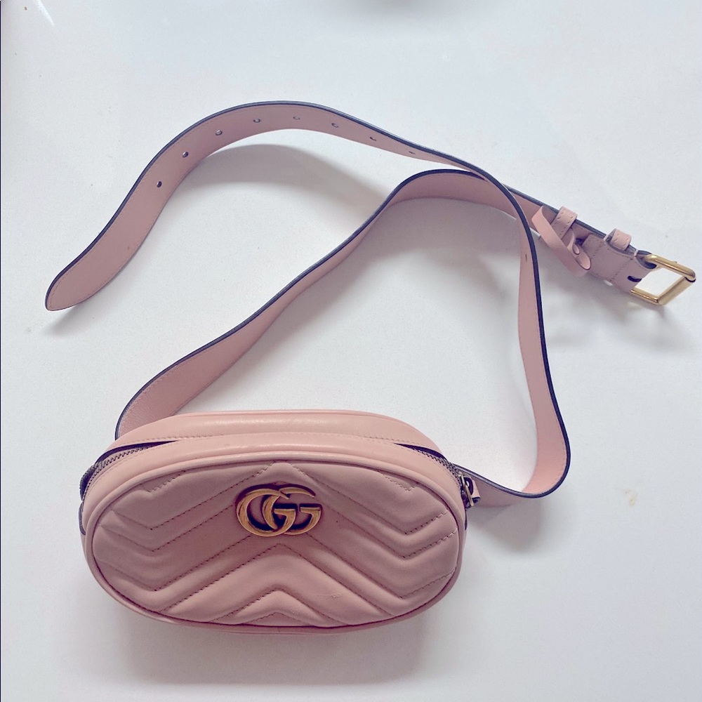 Gucci GG Marmont Belt Bag Pink